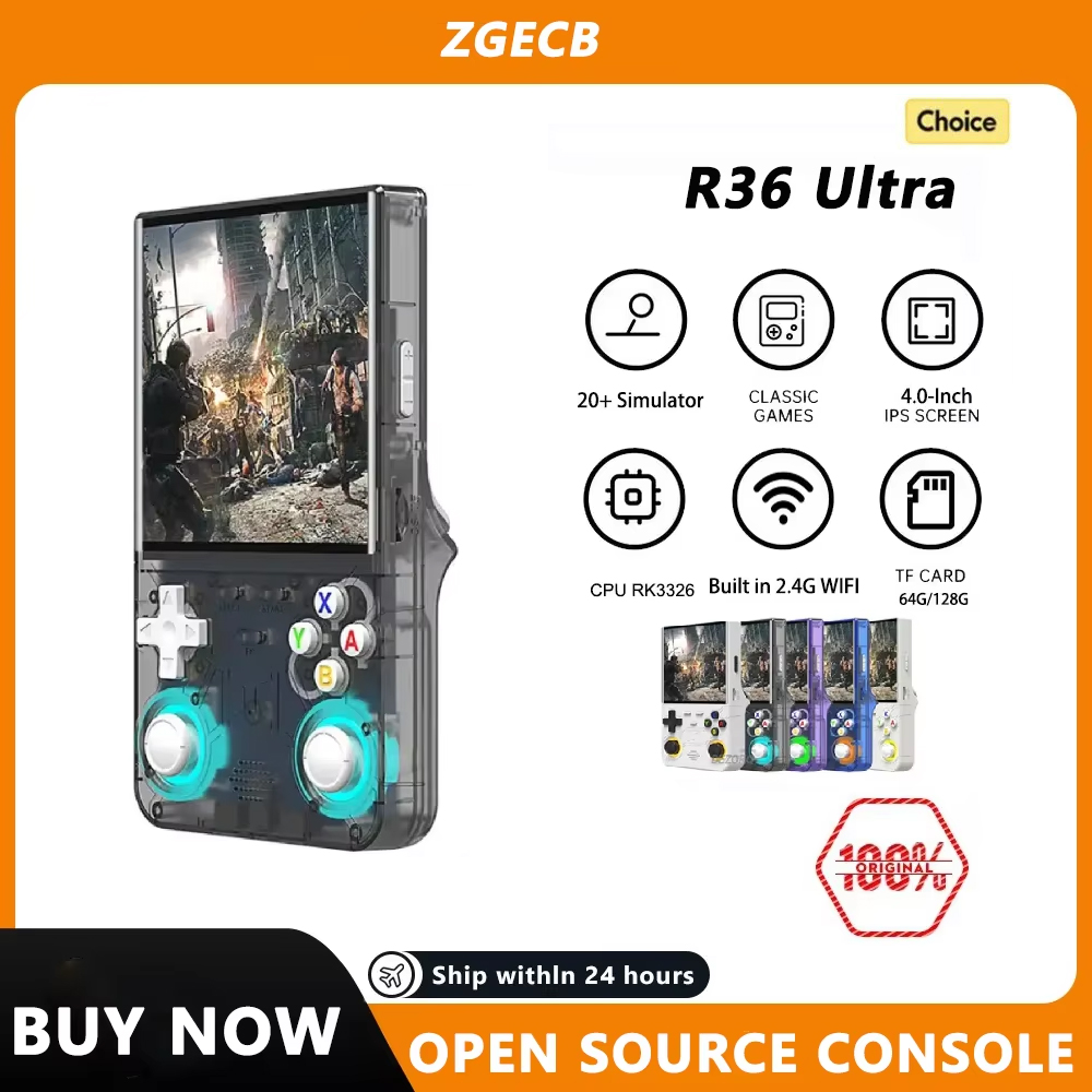 Retro Handheld Game Console R36S - FLLAPT-consola de videojuegos portátil R36Ultra, sistema