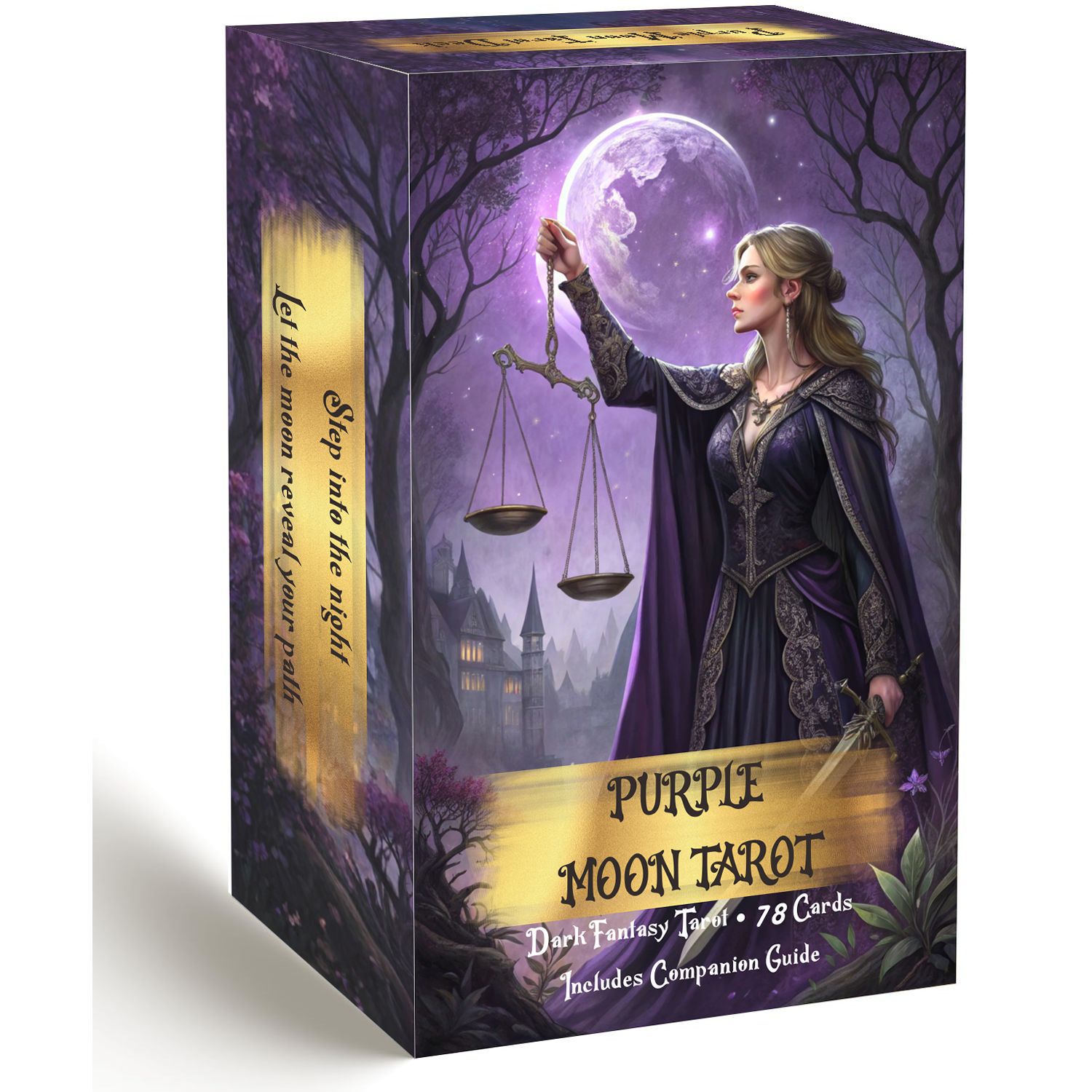 Tarot Cards Deck With Guidebook - Baraja de cartas de tarot Purple