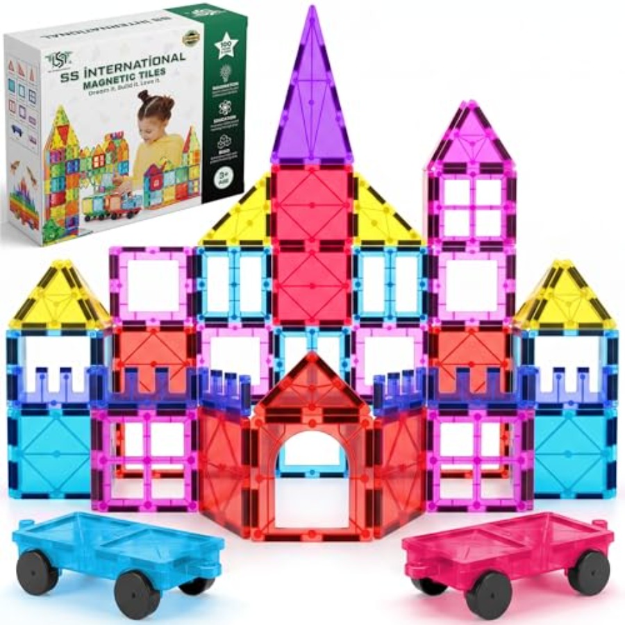 Juego de Construcción de Bloqu - Magnetic Building Tiles Set 100Pcs reseña y precio